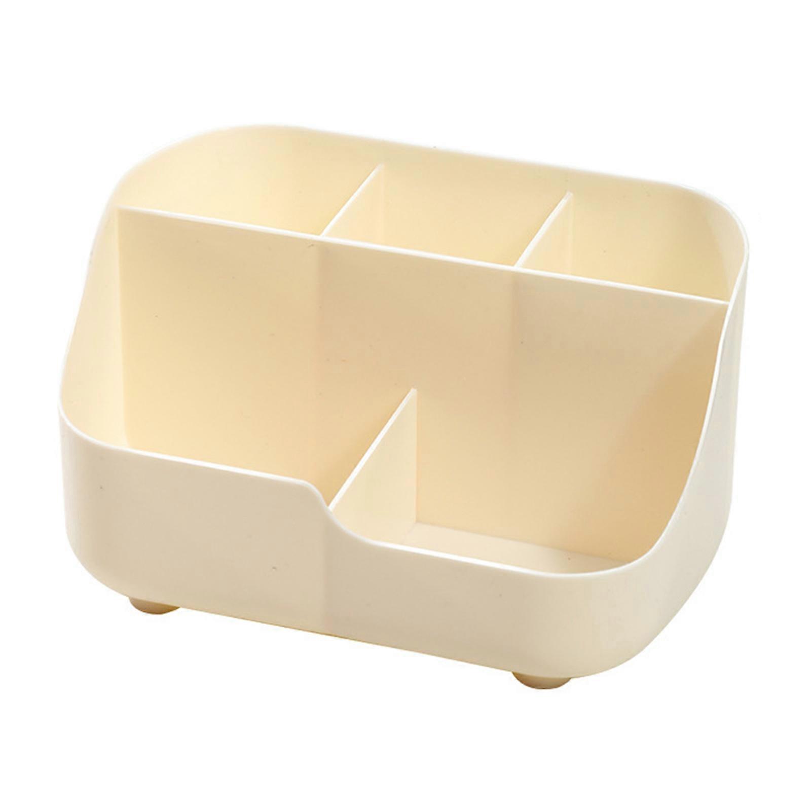 Multiple Functional Cosmetic Organizers Transparent Dustproof Design PP Component Storage Solution For Beauty Products  White