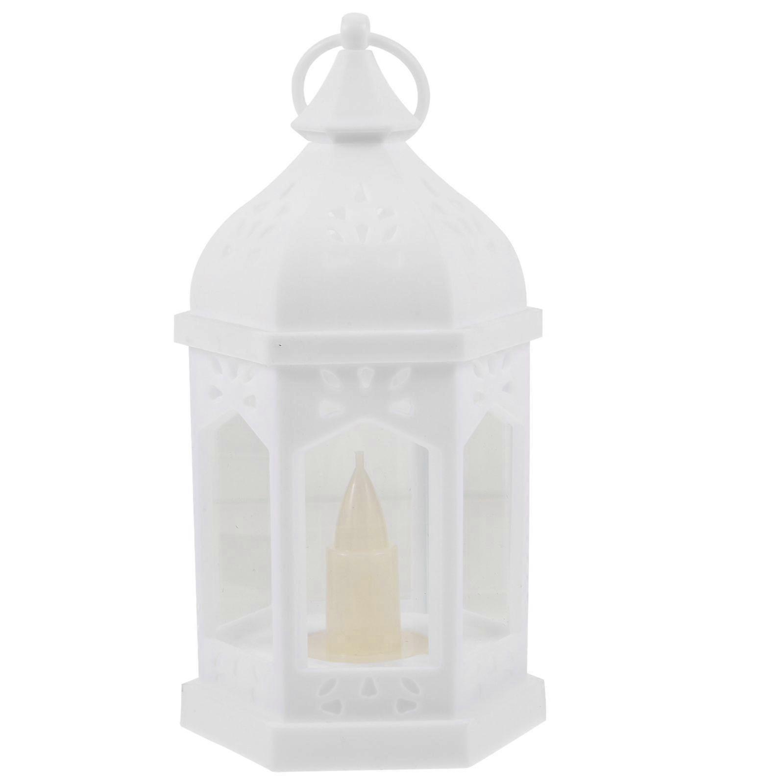 1pc Christmas Iron Lantern Candlestick Elegant Candlestick Desktop Decoration