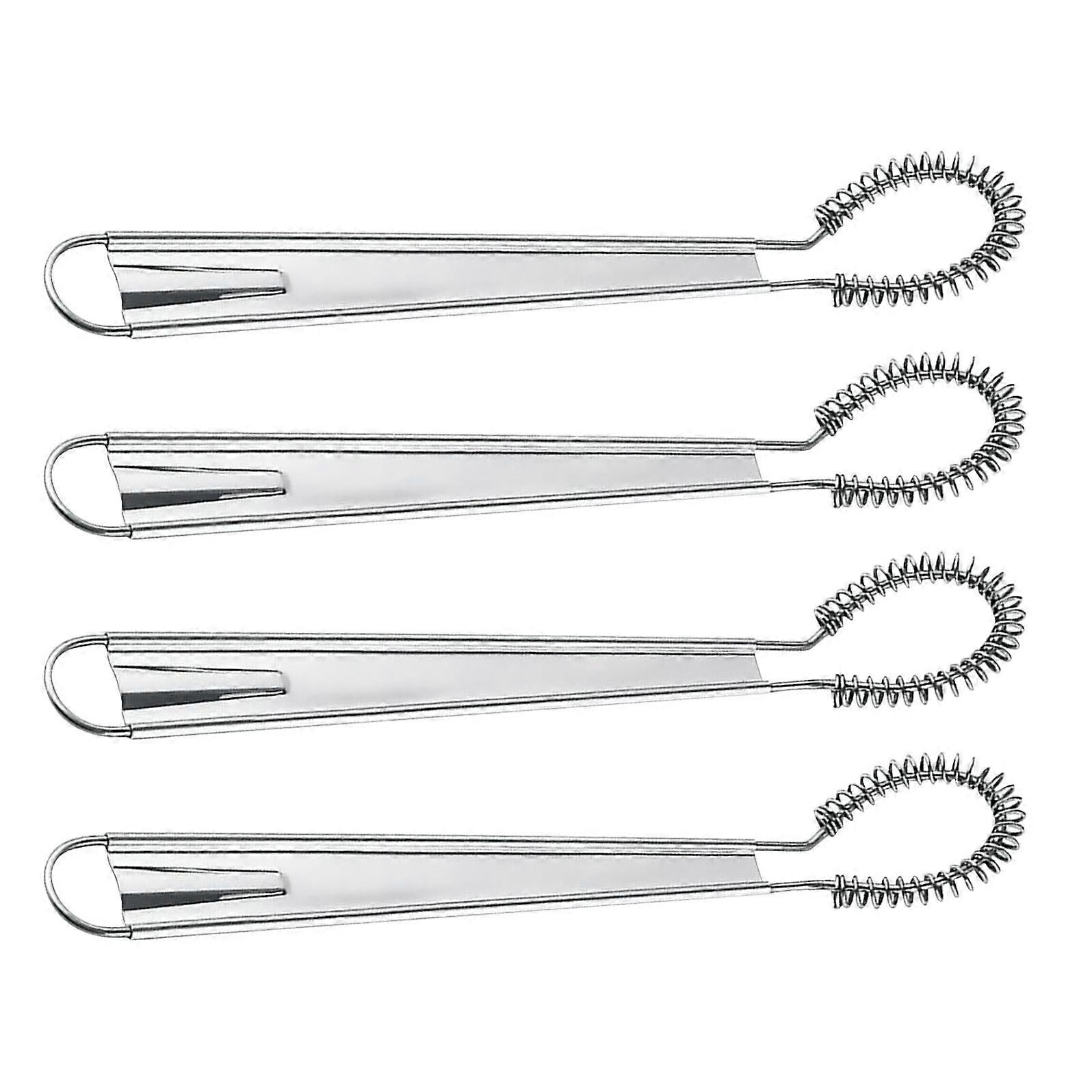 Stainless Steel Coil Whisk Set of 4 Handheld Egg Beaters for Mixing Cream Sauce Baking