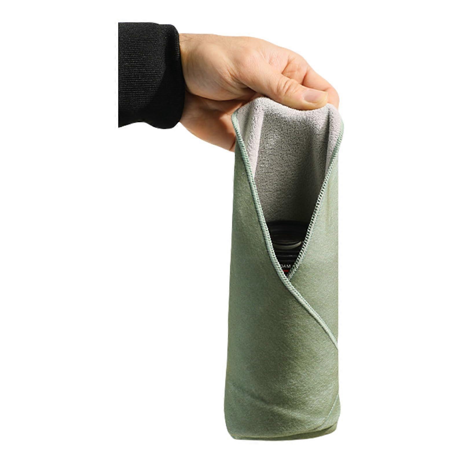 DSLR Camera Lens Protective Wrap Cloth Shockproof Foldable Bag for Photography 45x45cm Army Green