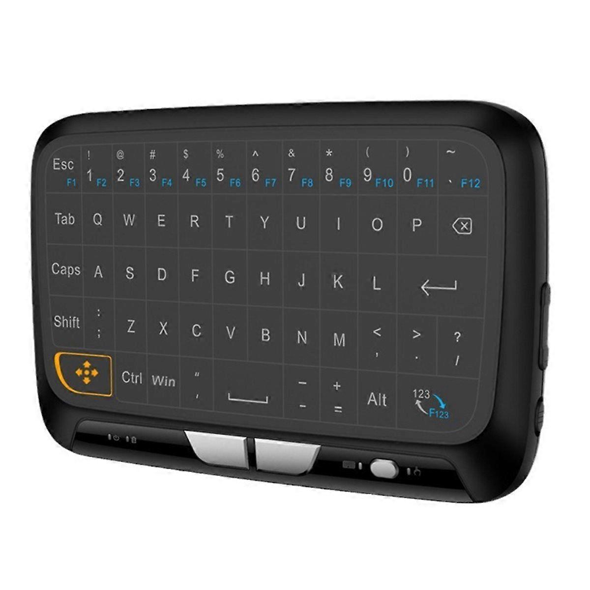 Mini 2.4G Wireless Keyboard with Full Touch Screen, Rechargeable Touchpad, Backlight for Smart TV