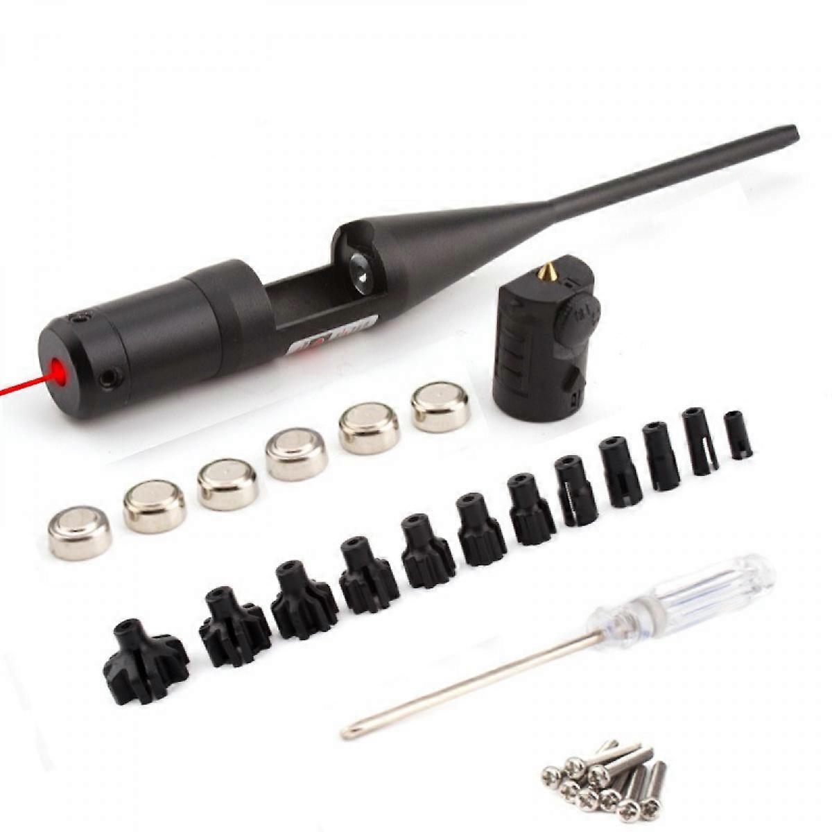 Laser Calibrator Aluminum Alloy Calibrator Turn-Free Laser Calibrator Adjustable Adapter Suit With 12 Adjustable Adapters Red Light