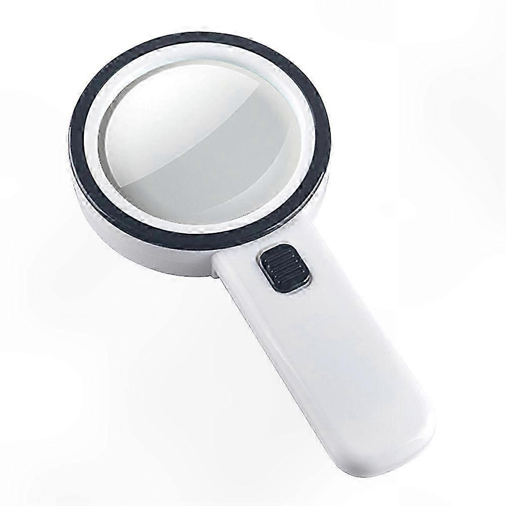 30X LED Magnifying Glass with White Light for Low Vision, Handheld Illuminated 1-Pack