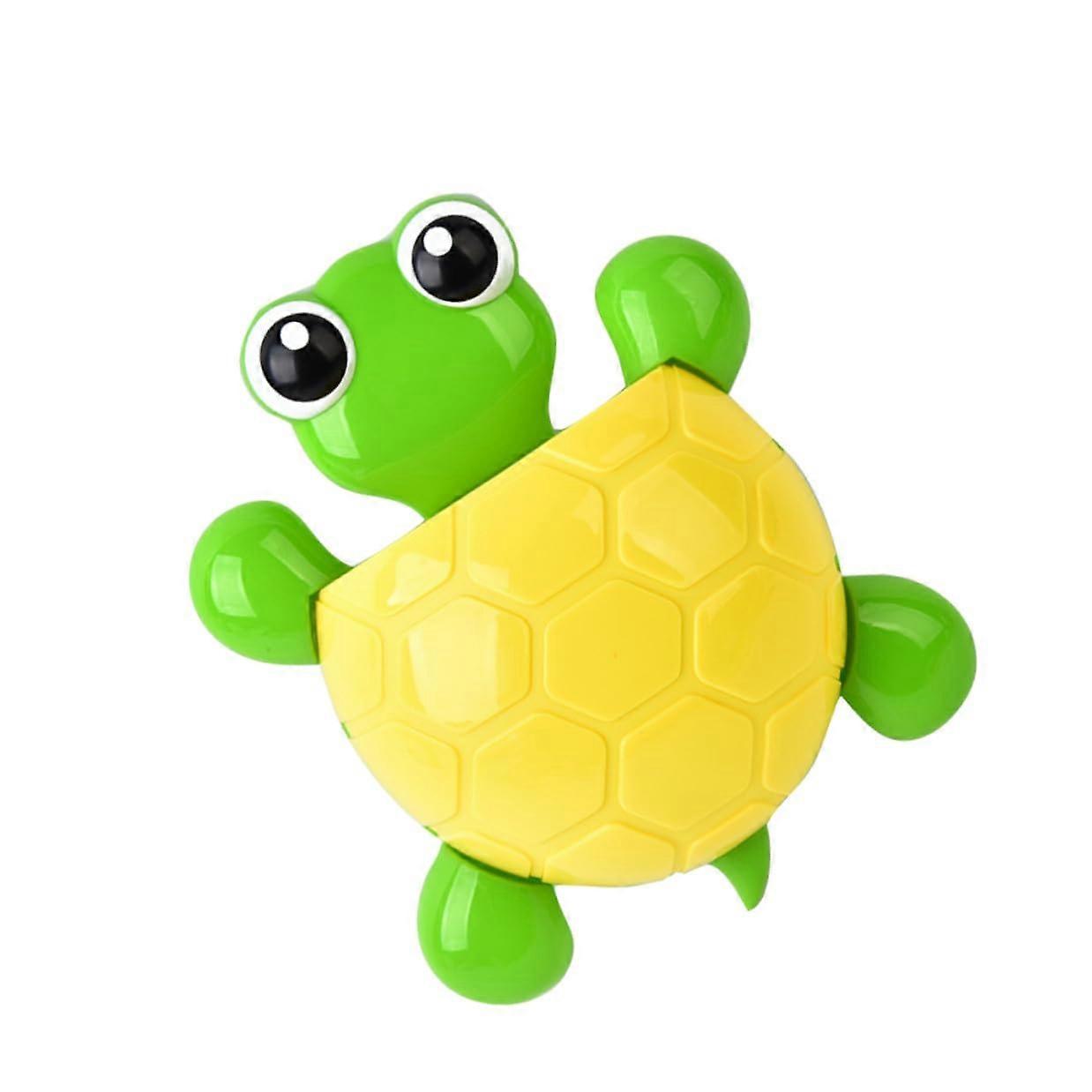 2 Pack Turtle Toothbrush Holders with Strong Suction Cups Wall Mounted Bathroom Organizer for Toothpaste and Accessories