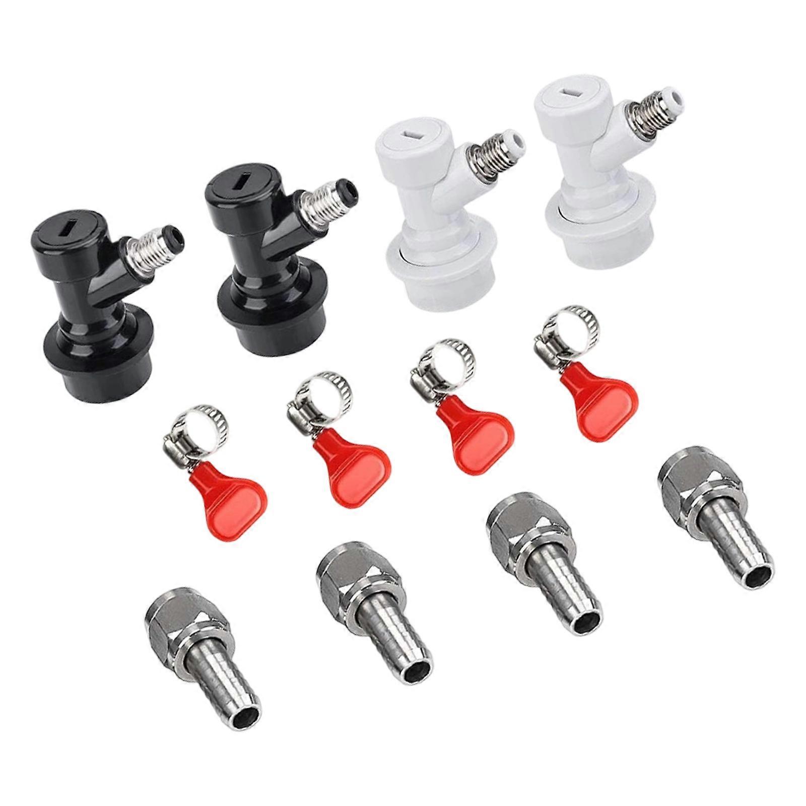 Practical Ball Locking Couplers Double Barb Size Nonrust Steel Rotating Nut For Homebrews Gas Liquid Transfers Multicolor