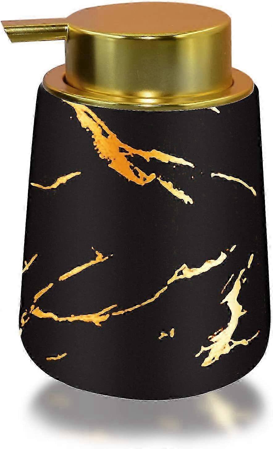 Keramický dávkovač mýdla, keramický dávkovač tekutého mycího prostředku na ruce, 400 ml (černý) Jak je znázorněno Jak je znázorněno szrh21