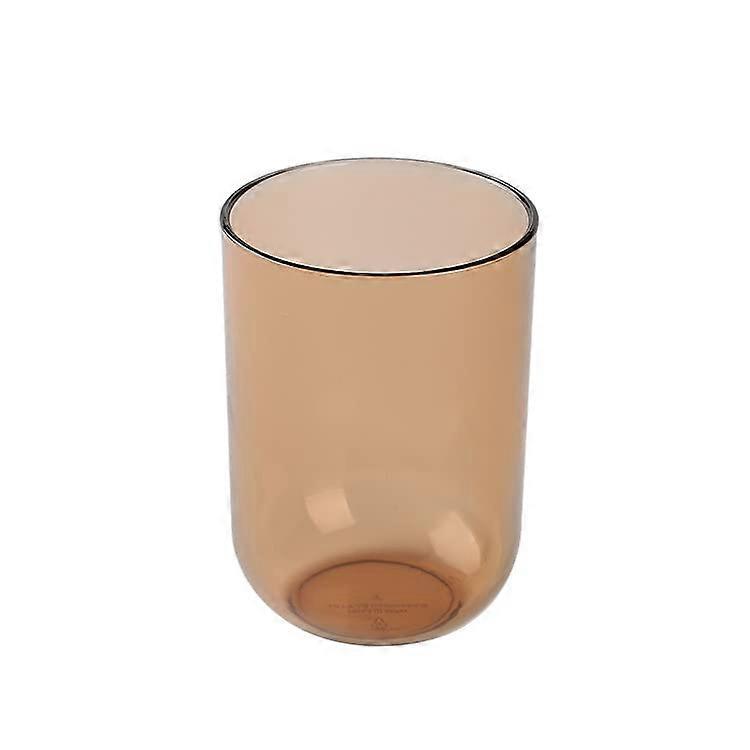 4pcs Reusable Drinking Glasses with Translucent Design for Water or Bathroom Toothbrush Storage  Brown