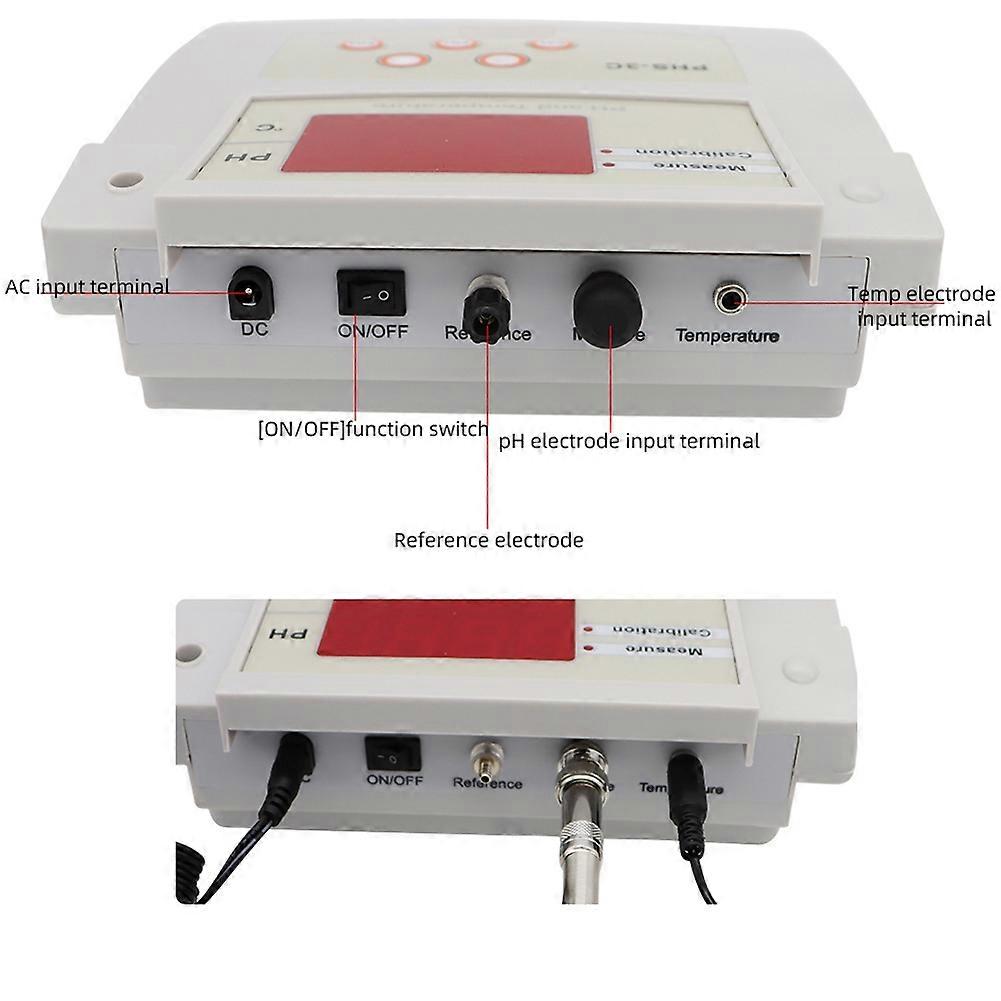 PHS-3C PH Desktop Calibration Acidity Meter PH/Temp Multi-Parameter Tester Laboratory Water Quality Analyzer EU PLUG
