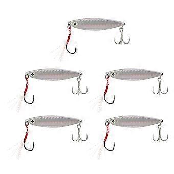 5Pcs 20g Vib Fishing Bait Metal Vib Hard Fishing Lure Artificial Hard Lures Fake Bait Silver