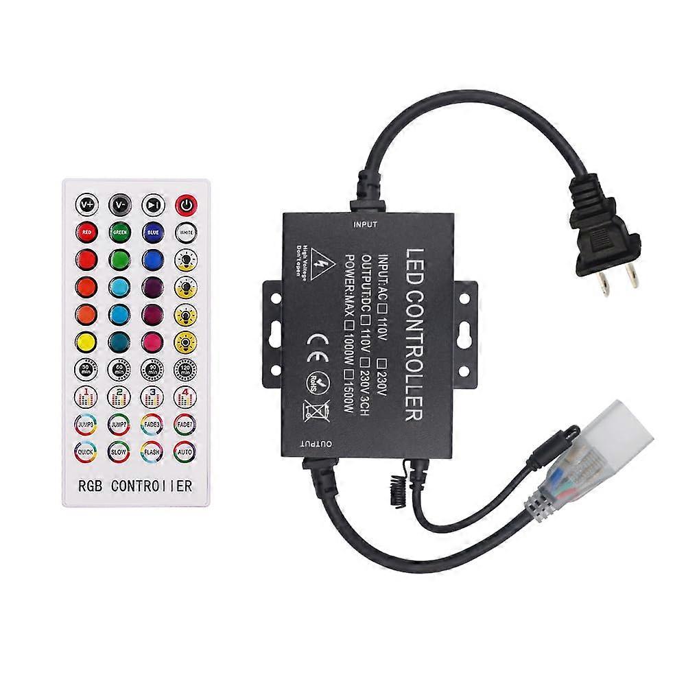 AC 110130V Bluetooth Music RGB LED Strip Light Controller with IR Remote for 5050 2835 Lights