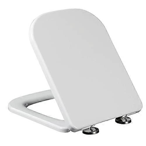 Soft Close White Toilet Seat with Quick Release, Universal Fit, Durable Ergonomic V Shape