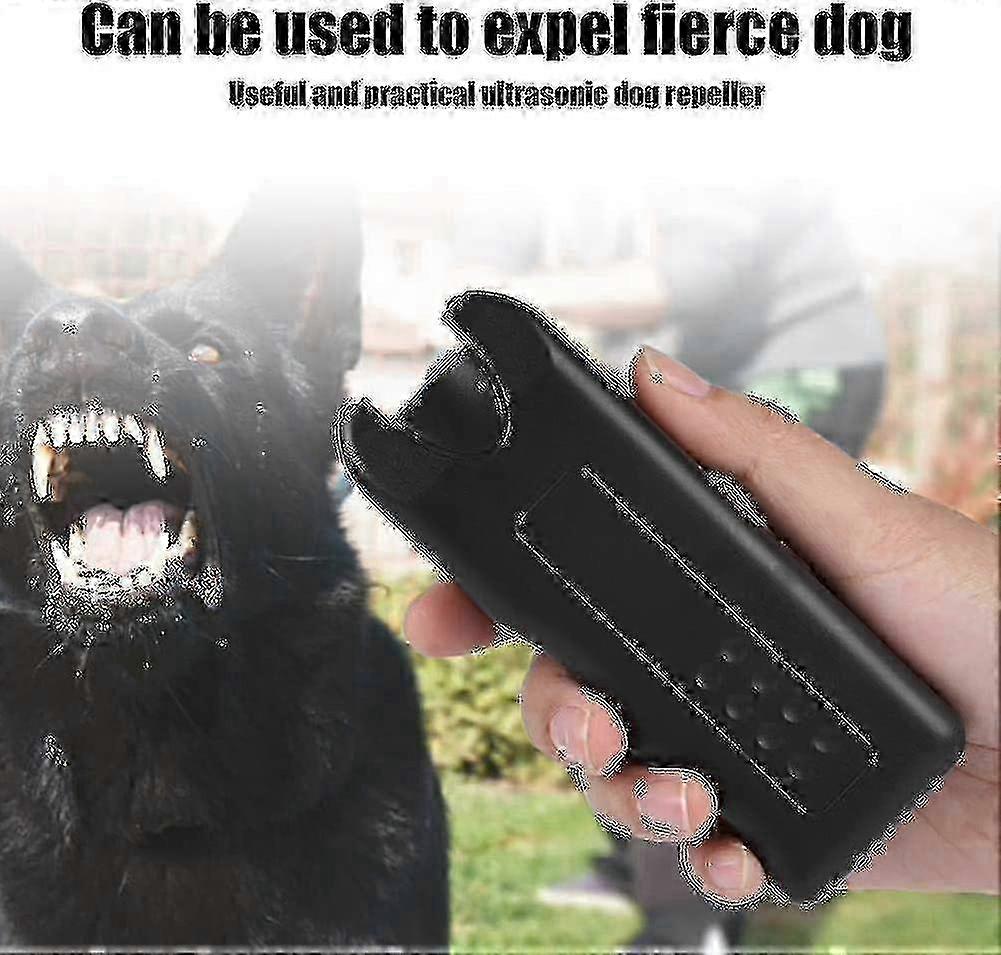 Portable Ultrasonic Dog Bark Control Device with Adjustable Frequency for Outdoor Use and Training Black Color