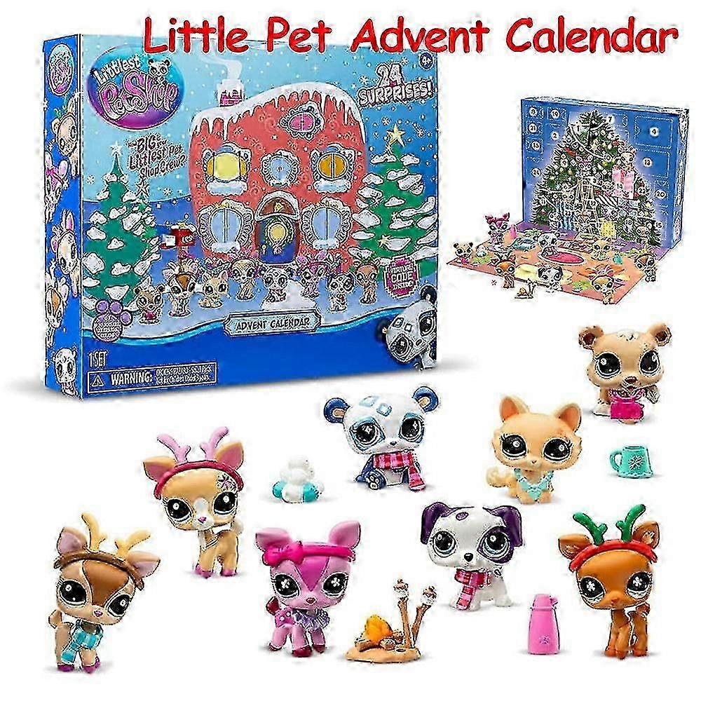 Ημερολόγιο Advent για μικρά κατοικίδια 2024 Αυθεντικές φιγούρες μυστηρίου, συλλογή παιχνιδιών-έκπληξη για κούκλες, δώρα γενεθλίων για παιδιά