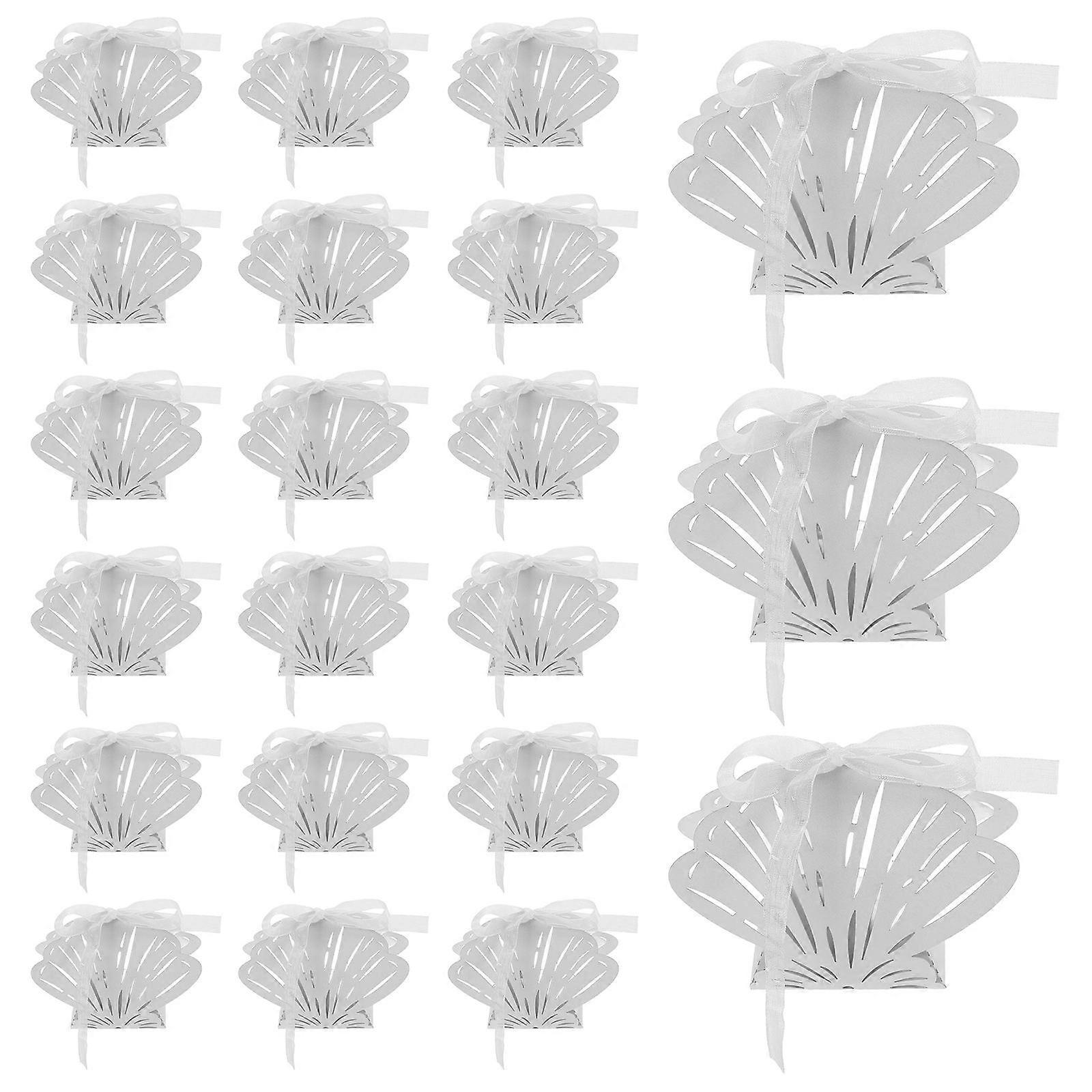 Shell Candy Box Candy Packaging Boxes for Birthday Party 25Pcs Paper