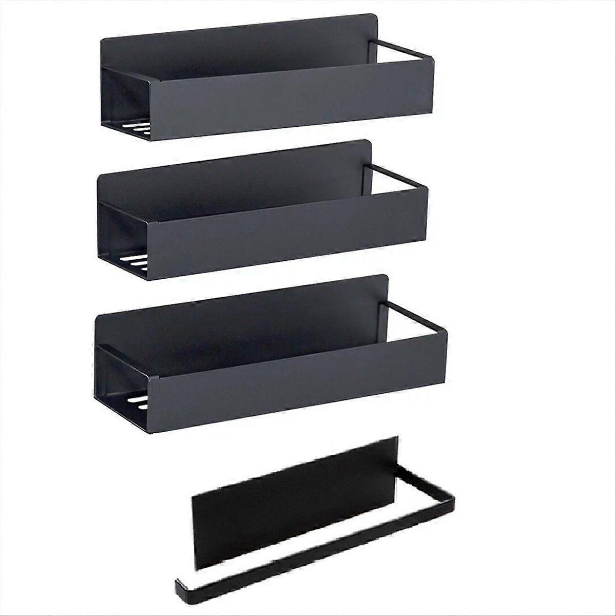 Magnetic Storage Rack Wall-Mounted Spice Rack Kitchen Refrigerator Side Rack Suitable for Household