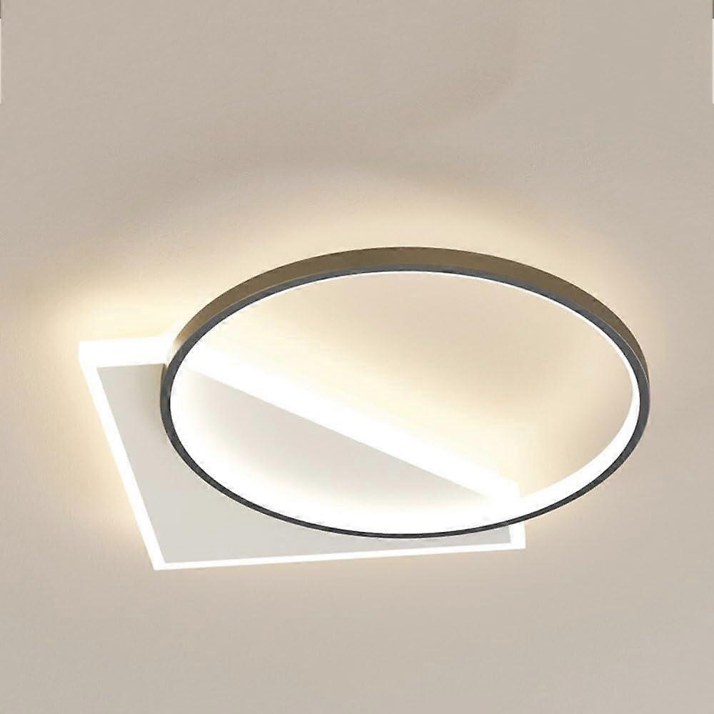 40W Modern LED Flush Mount Ceiling Light Fixture, Dimmable 3 Color Temp, Round White for Bedroom Kitchen