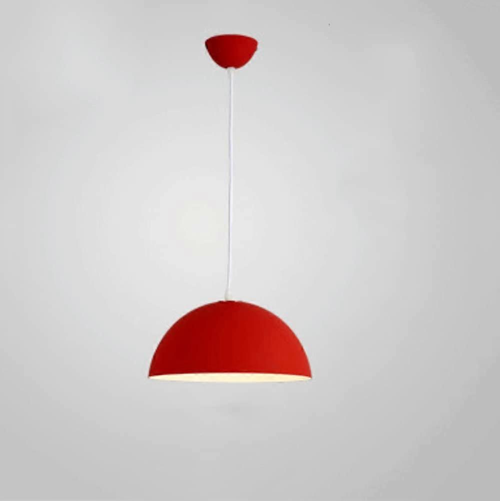 American Retro Style Lighting Ceiling Chandelier SemiCirculared Metal Hanging Lamp Shade E27 Single Head Gray 40 Cm