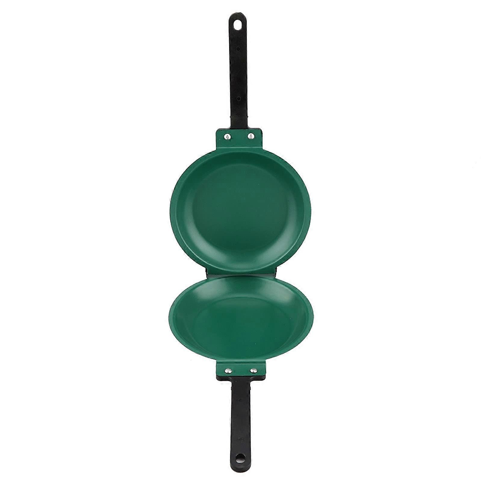 Double Sided Frying Pan with Flip Design for Pancakes Eggs and Bread, Nonstick Gas Stove Cookware