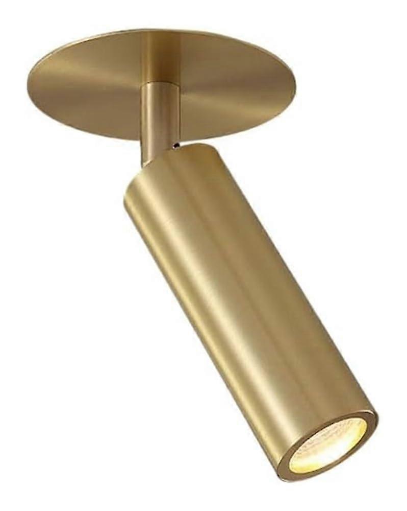 LED Ceiling Light 5W Nordic Copper Spotlight Adjustable Angle for Corridor Foyer Study 6000K 36cm