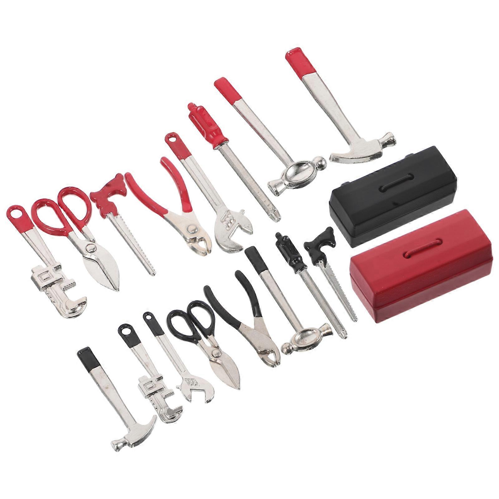 Miniature Dollhouse Tools Repair Tool Set with Multiple Tools for 2Sets