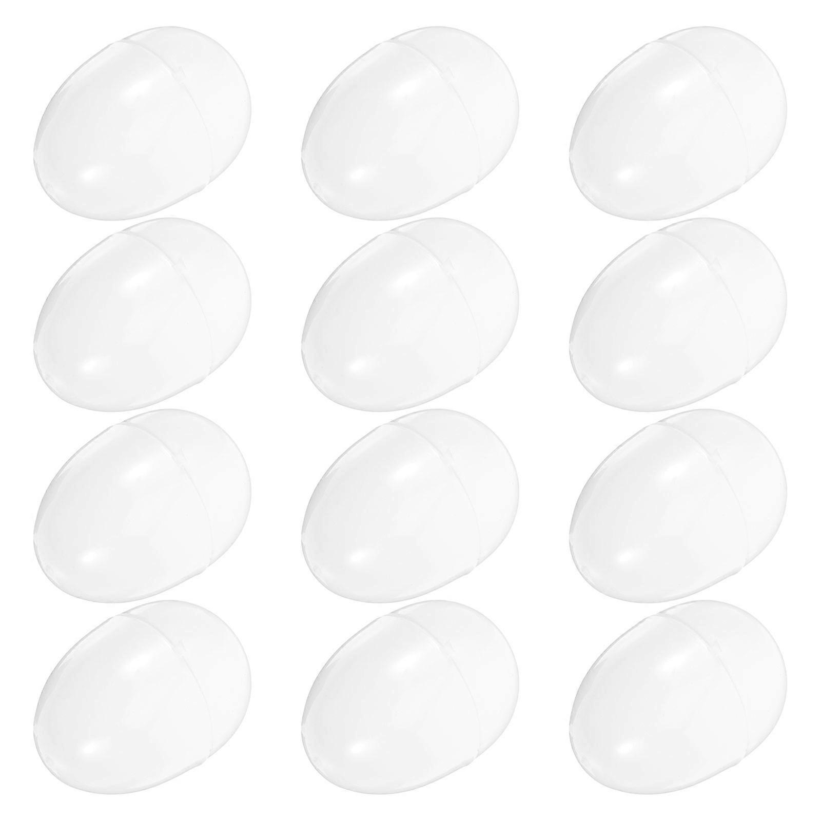 20pcs Blank Openable Easter Eggs for Painting Crafts Unpainted Bulk Decor Fake Egg Set