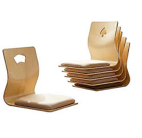 Floor Chair Japanese Tatami Style with Ergonomic SShaped Backrest and Durable Plywood Support