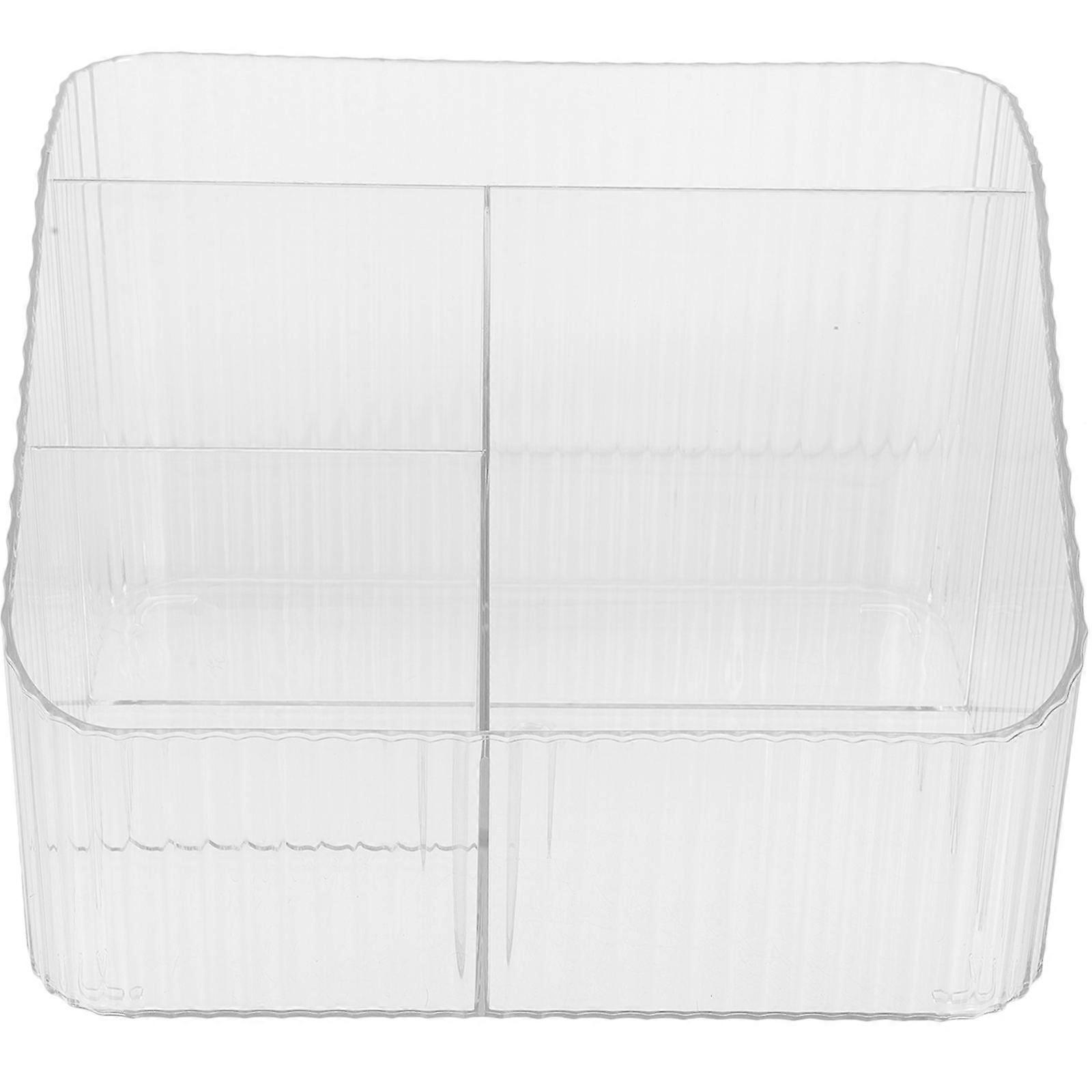 Cosmetics Storage Tray Desktop Organizer for Bedroom Transparent Acrylic with Storage Function 1Set