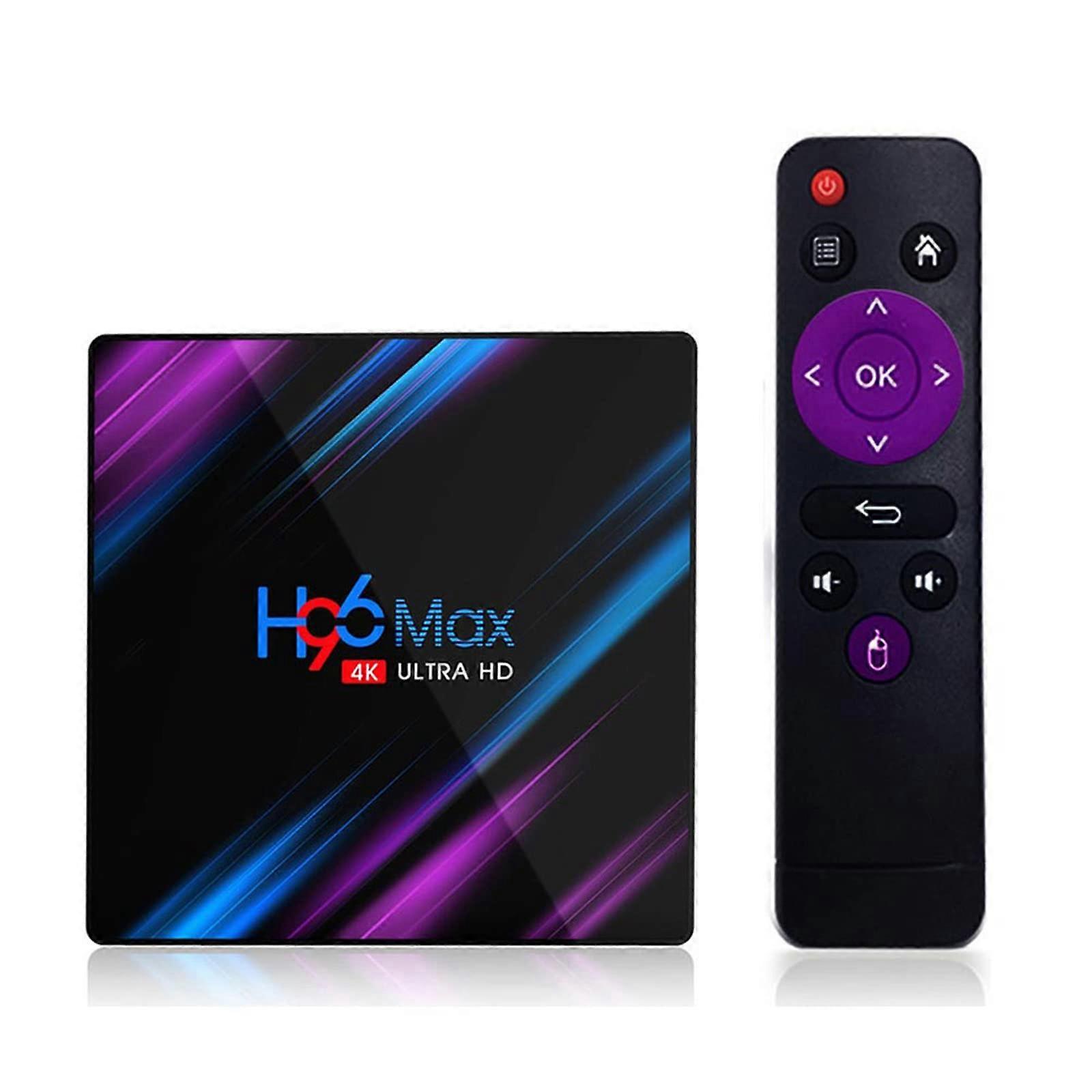 Smart TV Box Android 10.0 H96 MAX 4K Ultra HD HDR Streaming Media Player 4GB RAM 32GB ROM Dual Band WiFi 2.4G/5.8G