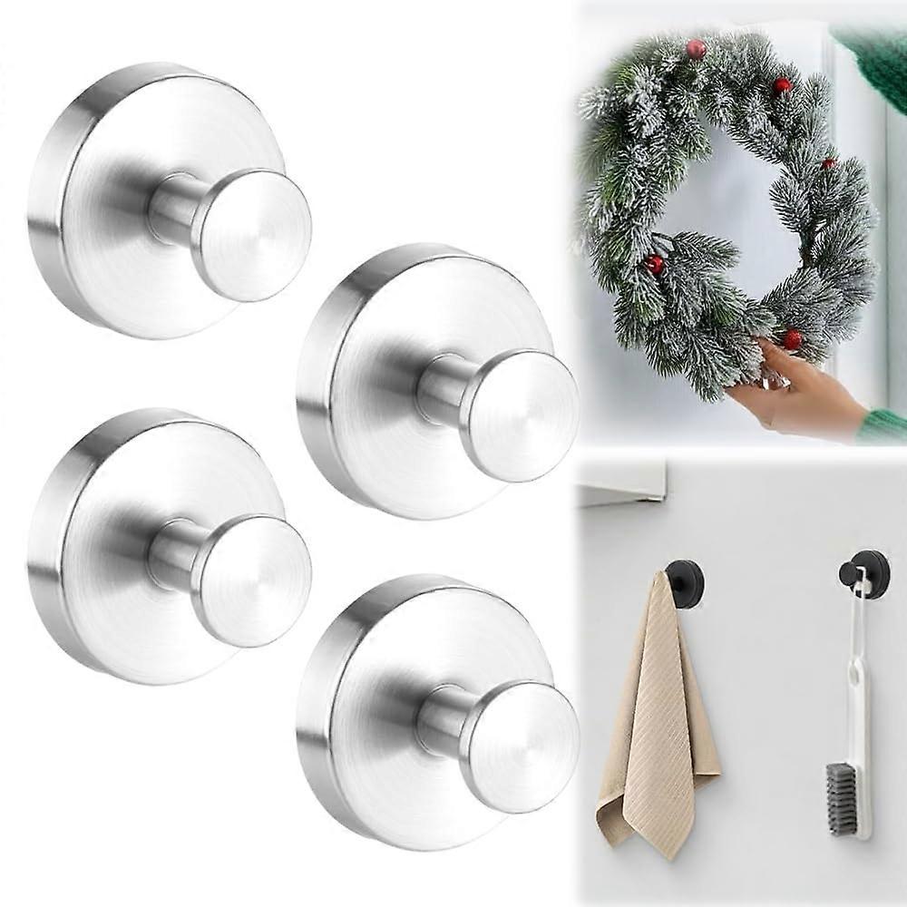Suction Cup Hooks Heavy Duty for Wreaths Front Door Glass No Drill Removable Hold up to 11lbs (4)