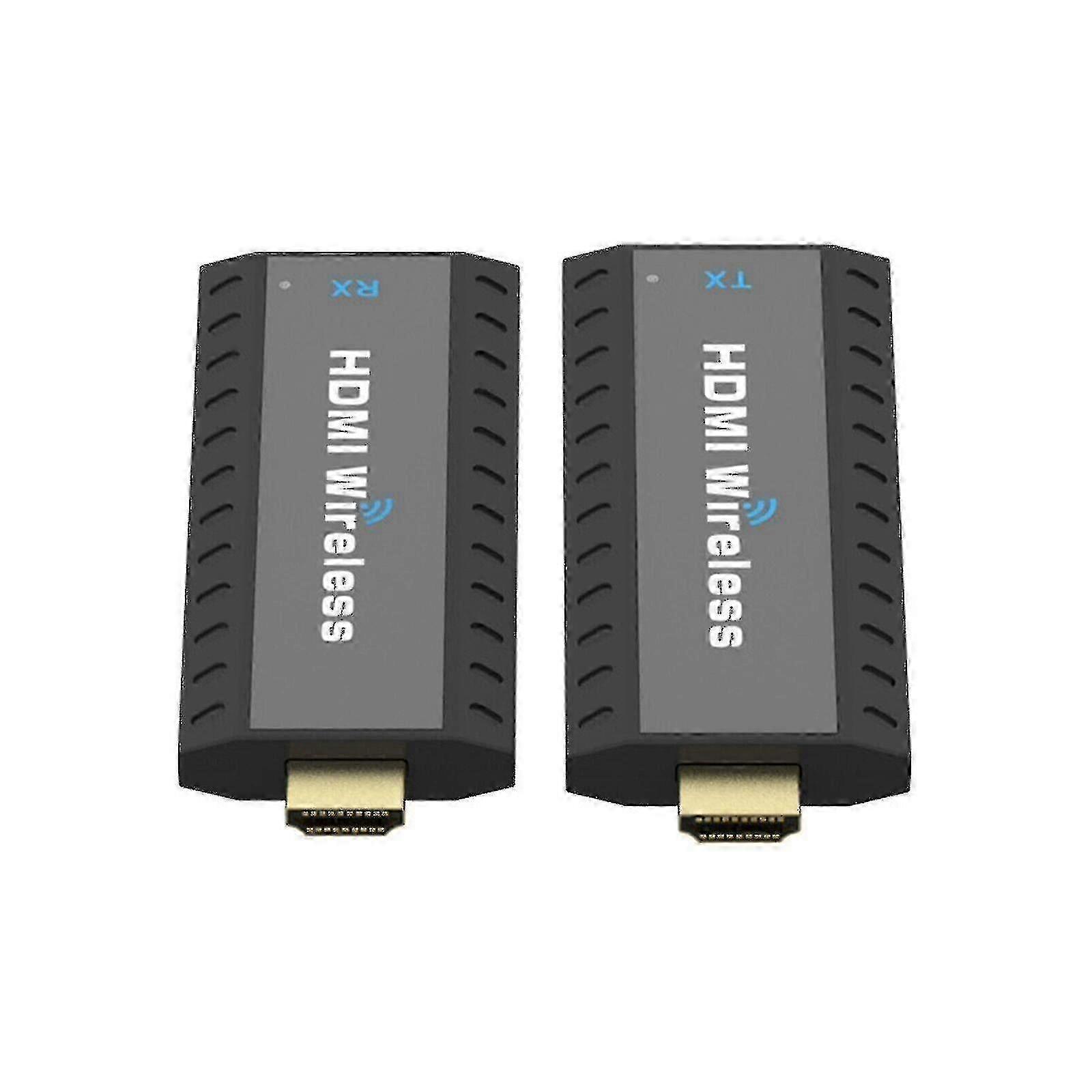 Wireless Hdmi Extender Video Transmitter Receiver Screen Mirror 1 Pc To 2 Tv