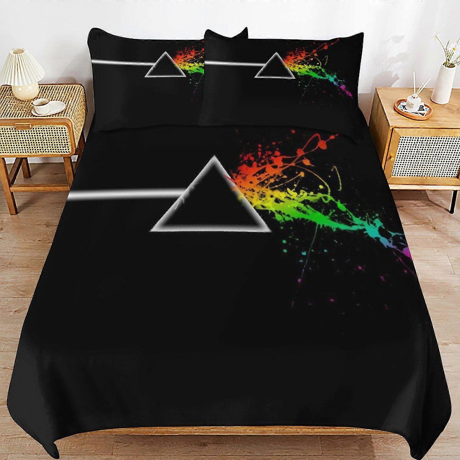 Pink floyd Consistent Soft Layer Machine Wash Safe Threaded Finish Duvet Cover Sets Comfortable Bedding