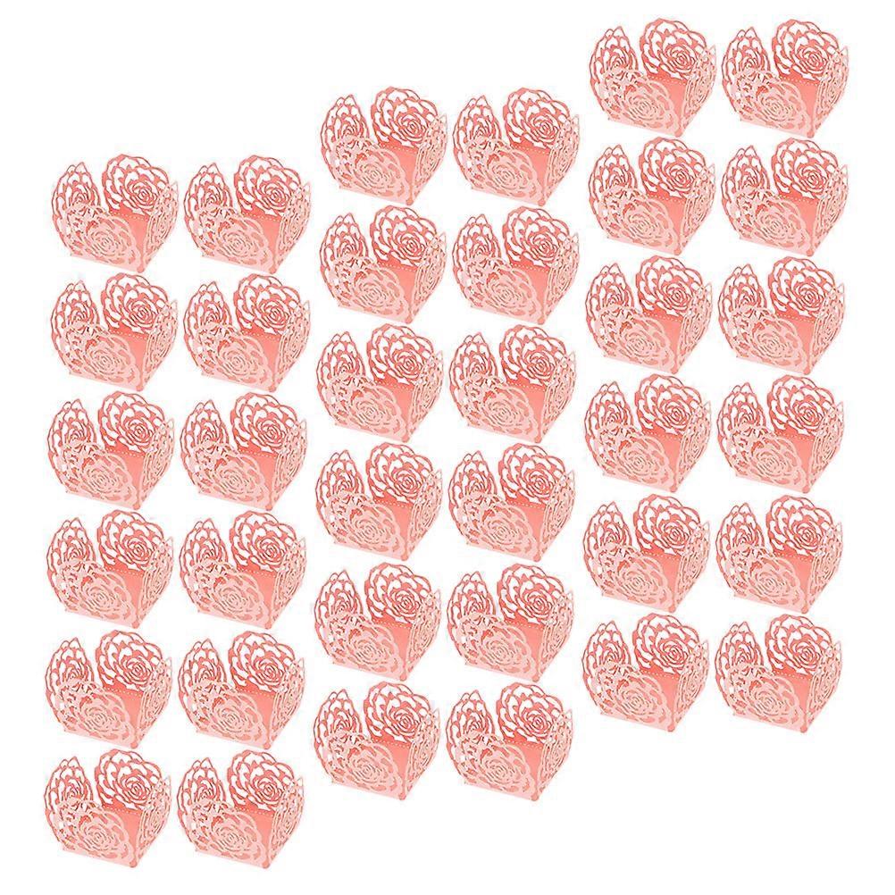 Decorative Chocolate Wrapper Paper for Storage Use 100Pcs Pink Tray