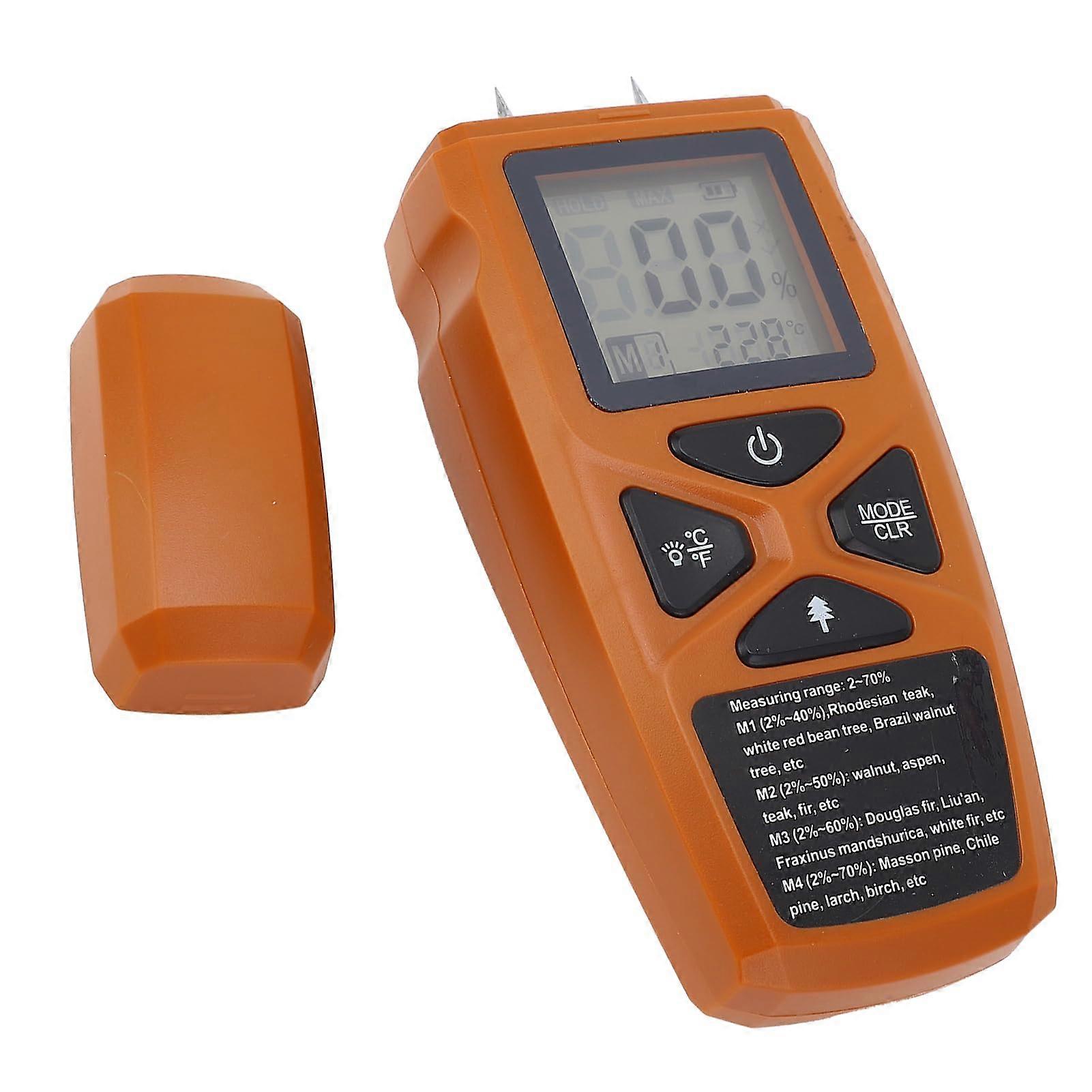 Wood Moisture Meter Digital Firewood Tester with Fast Pin Readings for Wood Concrete Drywall