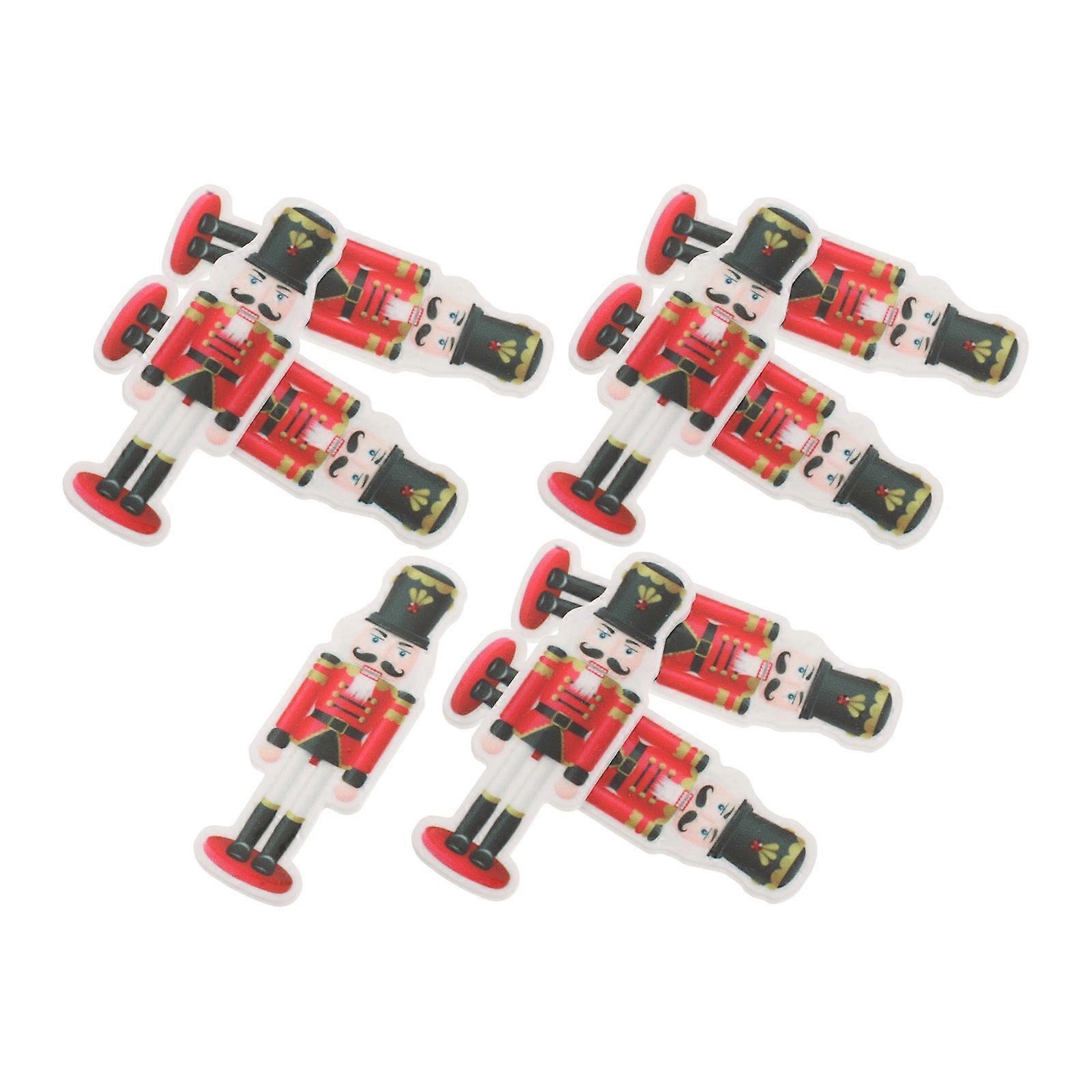 Nutcracker Icebox Stickers for Decor 10Pcs Resin Soldier Fridge Set