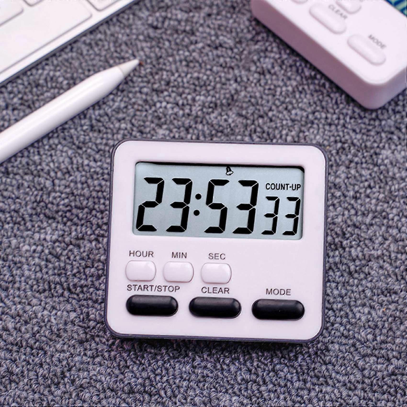 4X Kitchen Timer Count Down Count Up,Multifunctional Alarm Clock,Desk Clock,Black