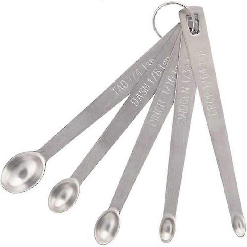 5Pcs/Set Mini Stainless Steel Spoon Mini Measuring Spoons Measuring