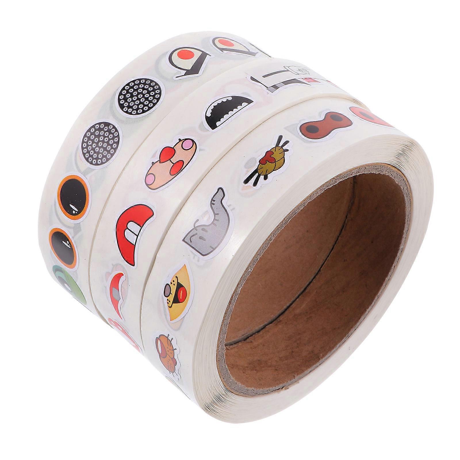 Cartoon Stickers Diy Assembling Labeling Preschool Learning Tools Develop Creativity and Imagination 3 Rolls Assorted Color