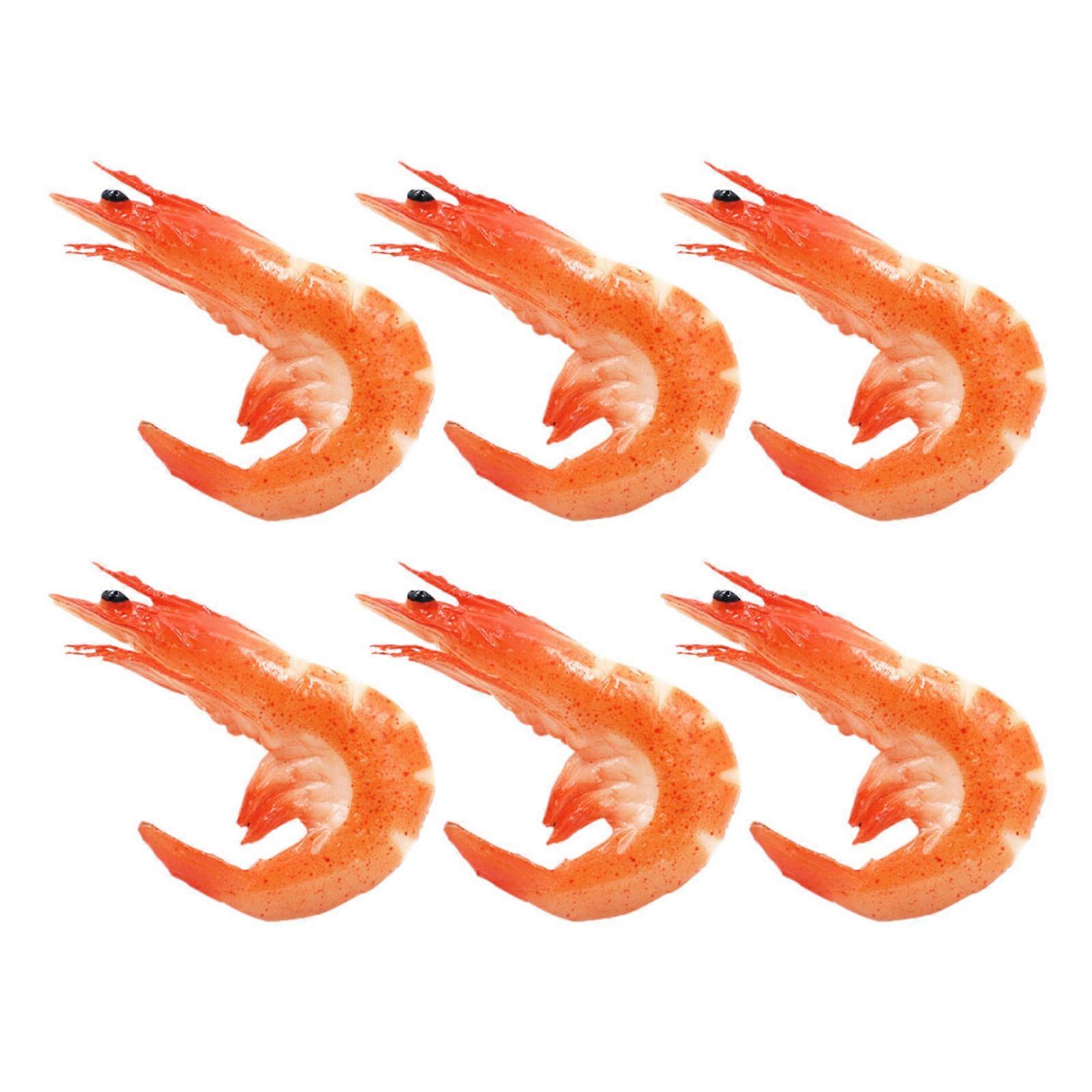 Simulated Shrimp Artificial Shrimp Model for Decoration 12Pcs Pack