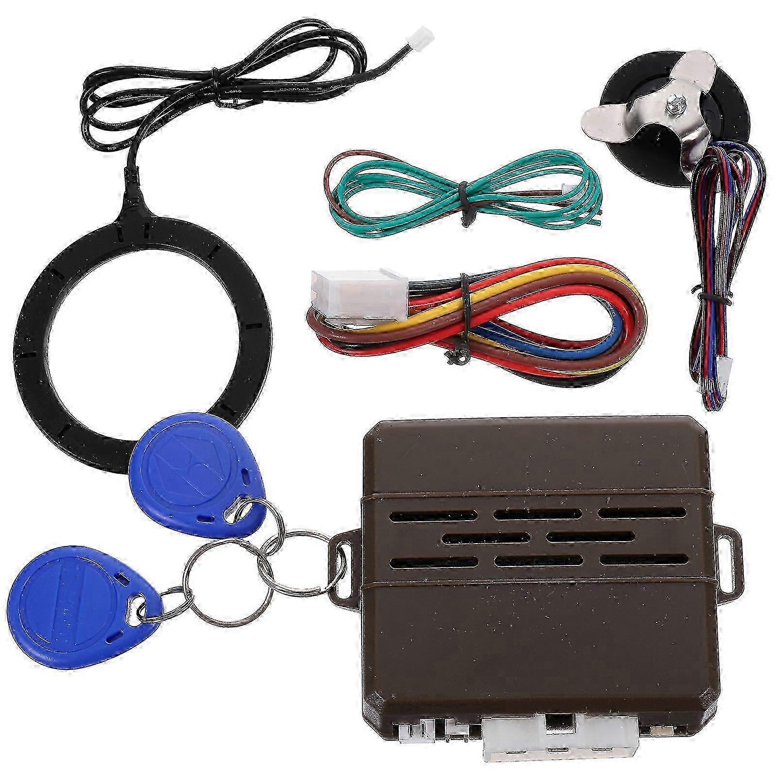 12V RFID Lock Ignition Car Keyless Entry Push Starter Remote Start System Kit Db 26s