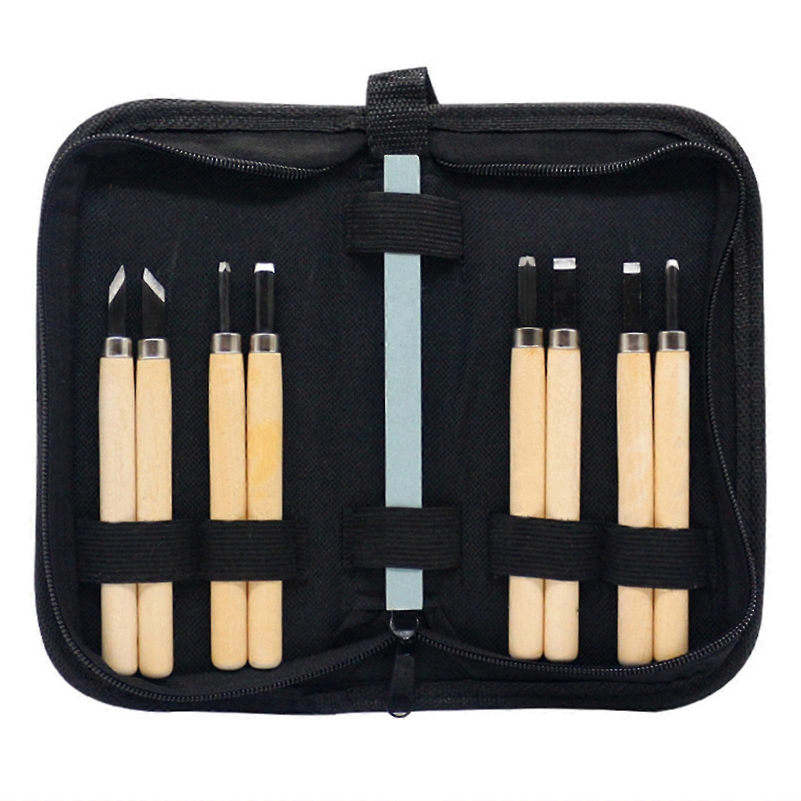 Complete Wood Carving Set with Protective Case for Hobbyists Professionals