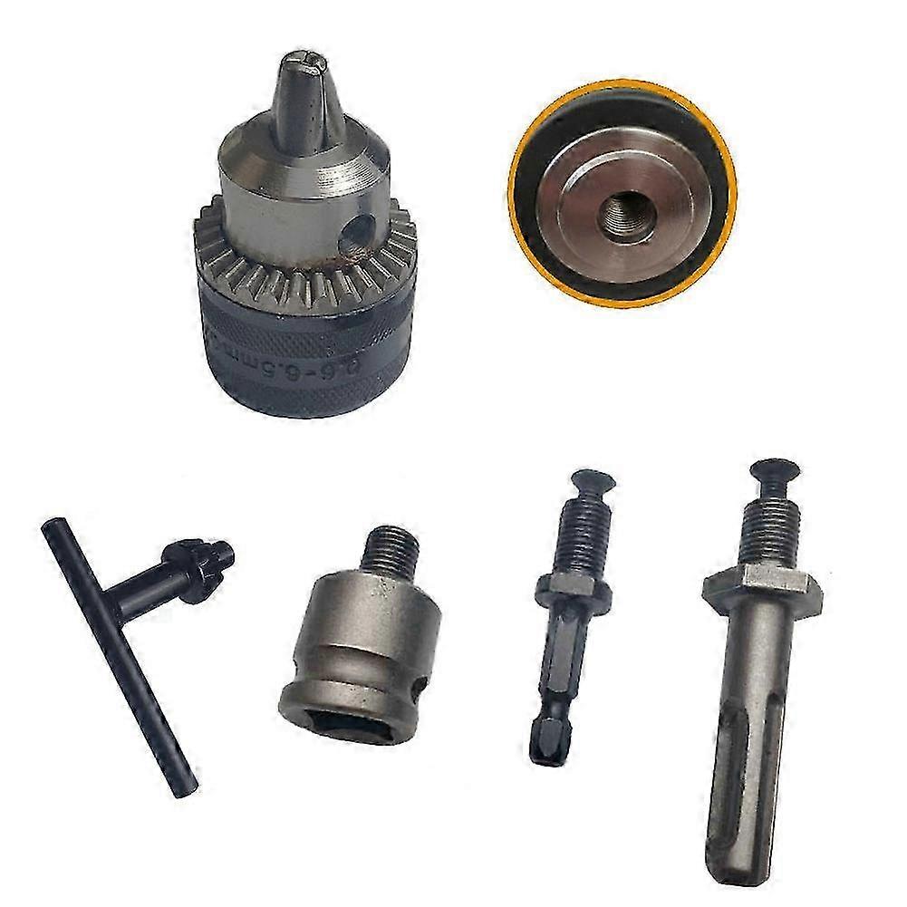 5Pcs/Set 6.5/10/13/16mm Replacement Keyless Drill Chuck Quick Change Adapter JIKAIX 26-27s
