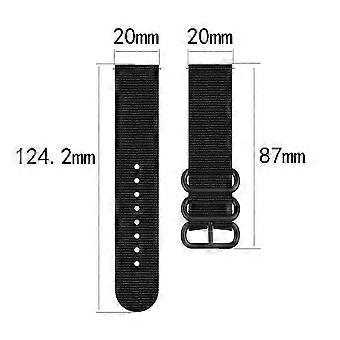Nylon Watch Replacement Strap Compatible with Garmin Forerunner Simple Wristband Black