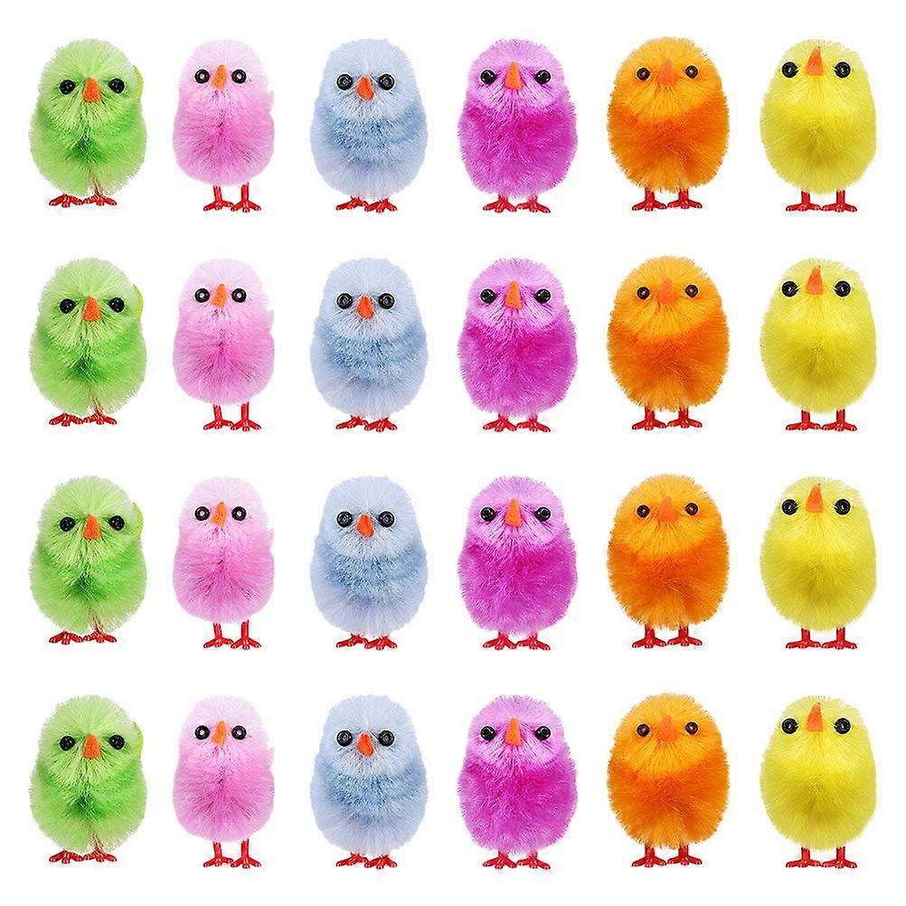 24pcs Easter Chick Toy Easter Decor Mini Easter Chicks Plush Easter Chick Easter Decorations