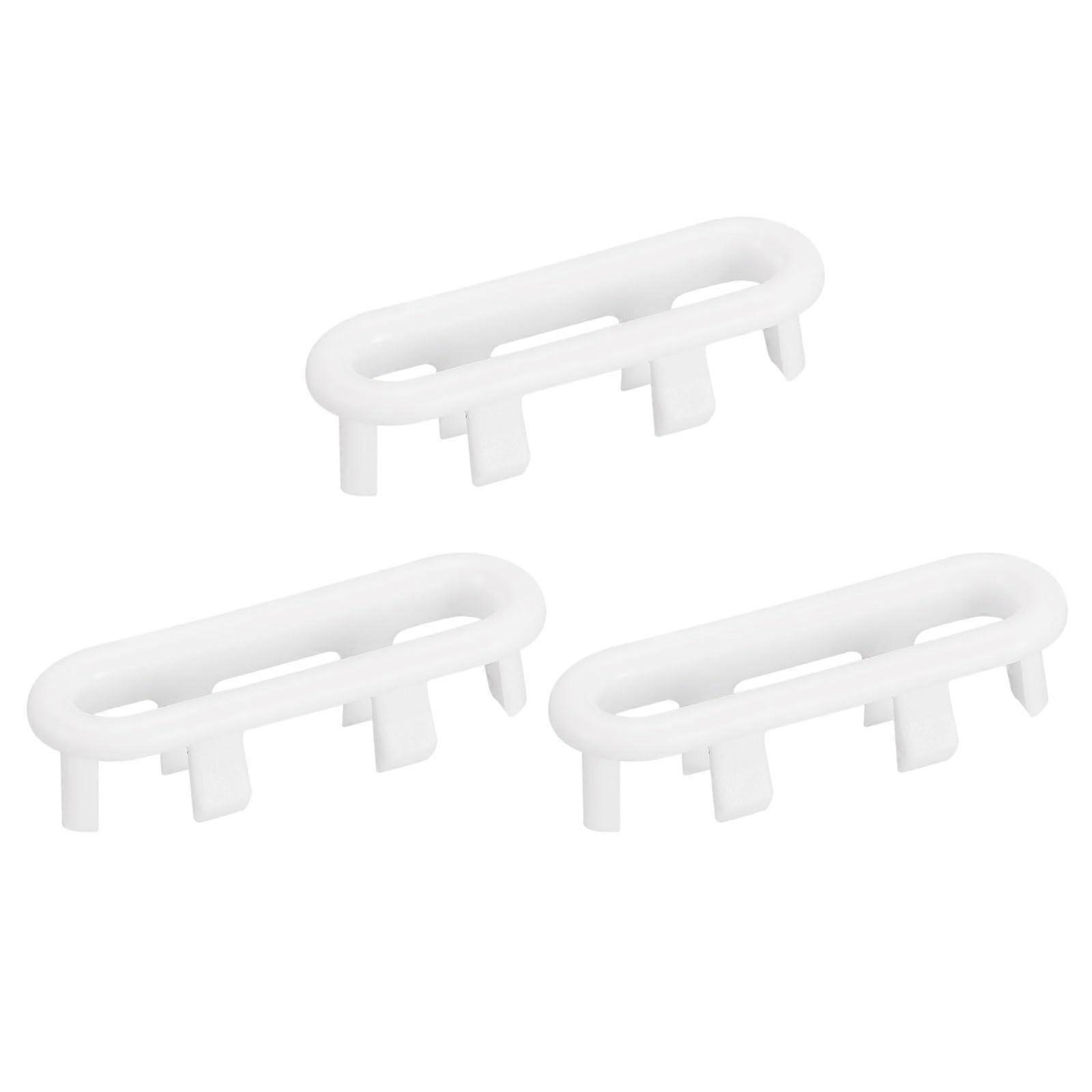 Sink Overflow Cover Set, 3Pcs White ABS Basin Overflow Rings, Quick SnapIn Bathroom Drain Trim