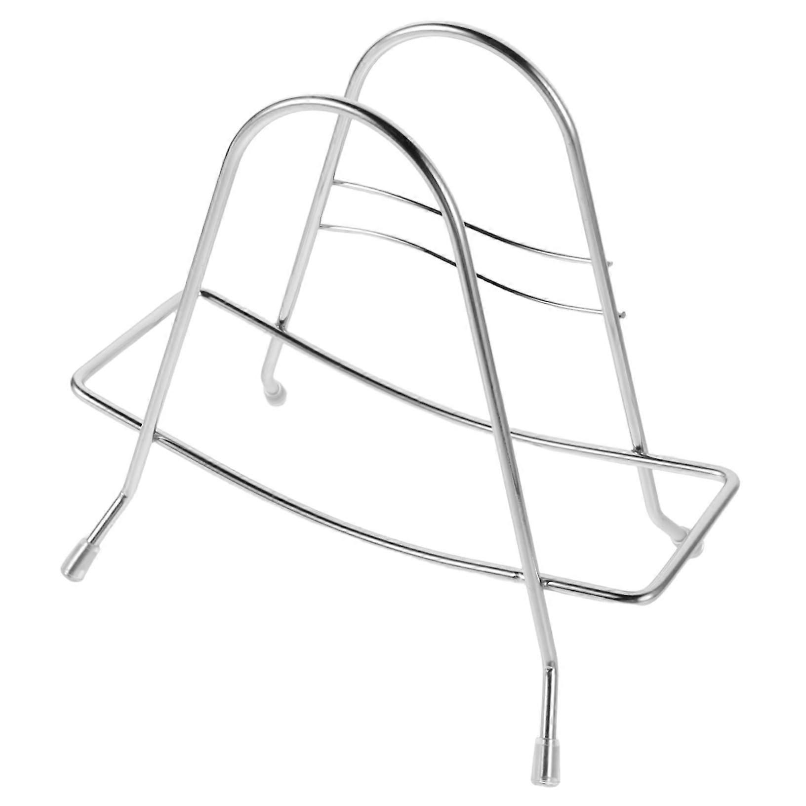 Stainless Steel Cutting Board Holder Kitchen Organizer Rack SpaceSaving MultiBoard Storage Stand