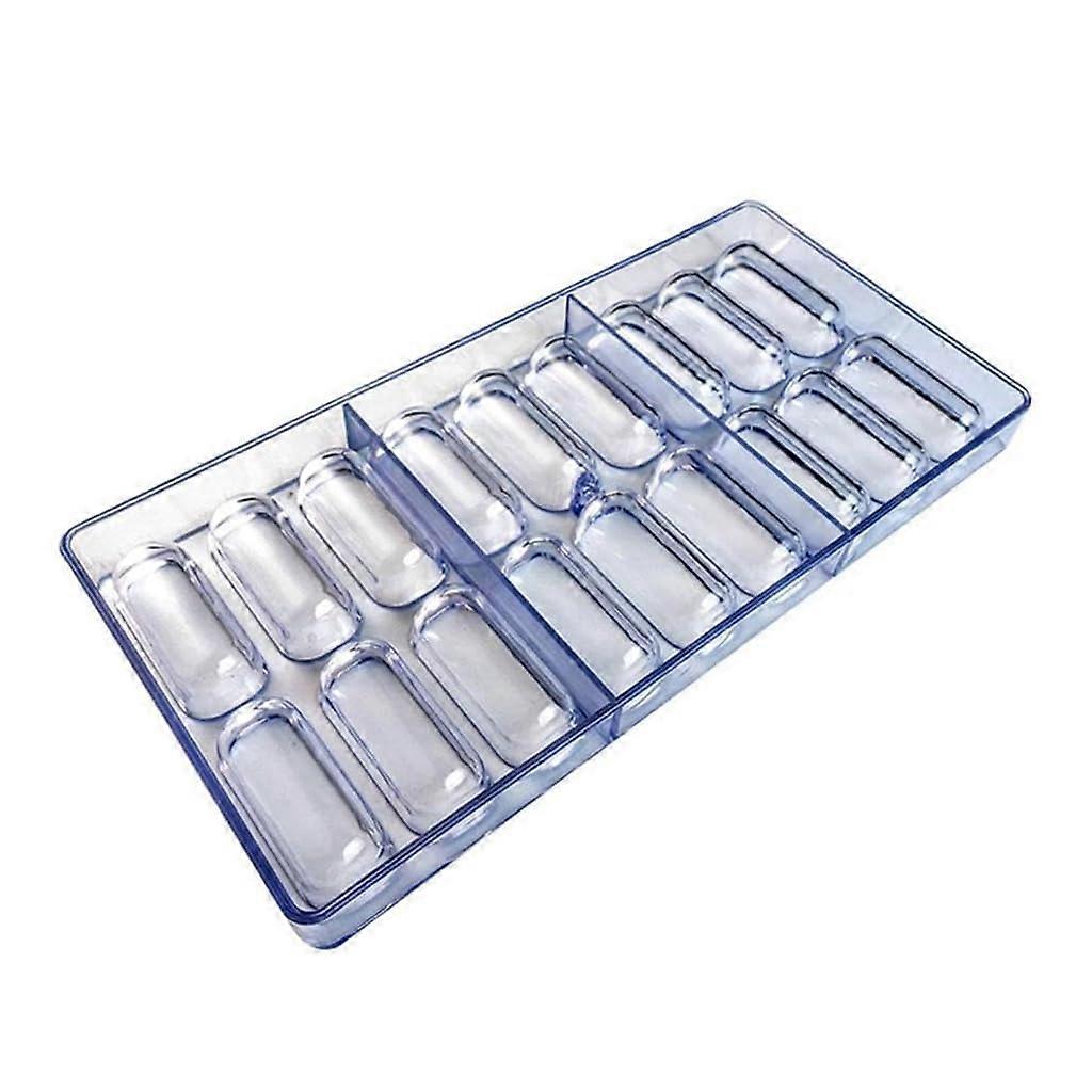 Oval Pill Shape Chocolate Mold with Clear View for Handmade Candy and Baking Projects