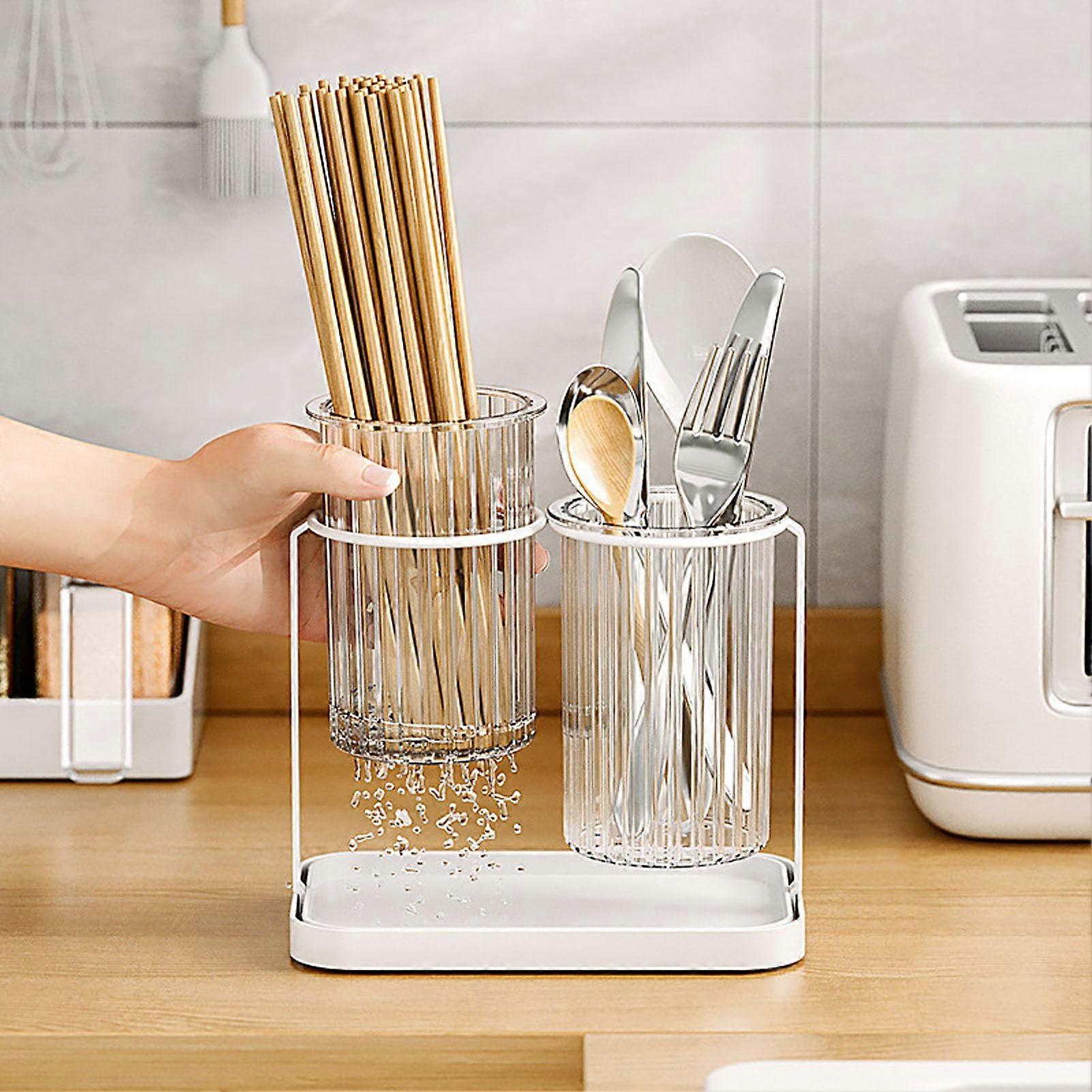 Chopstick Holder and Kitchen Utensil Organizer, Large Capacity Space Saving Countertop Rack