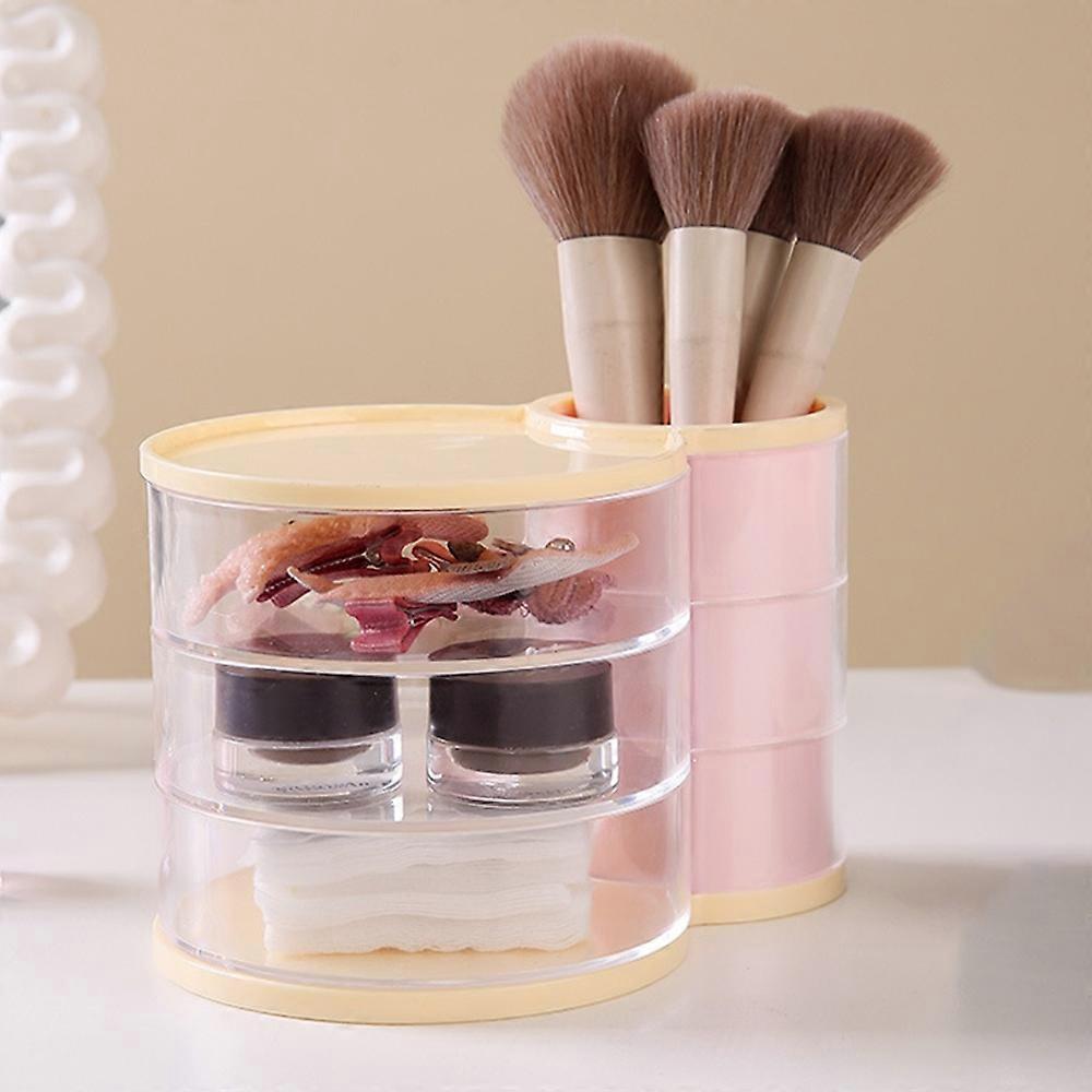 Multifunction Storage Container Desktop Organizer Rotating Makeup Brush Holder Pencil Cup