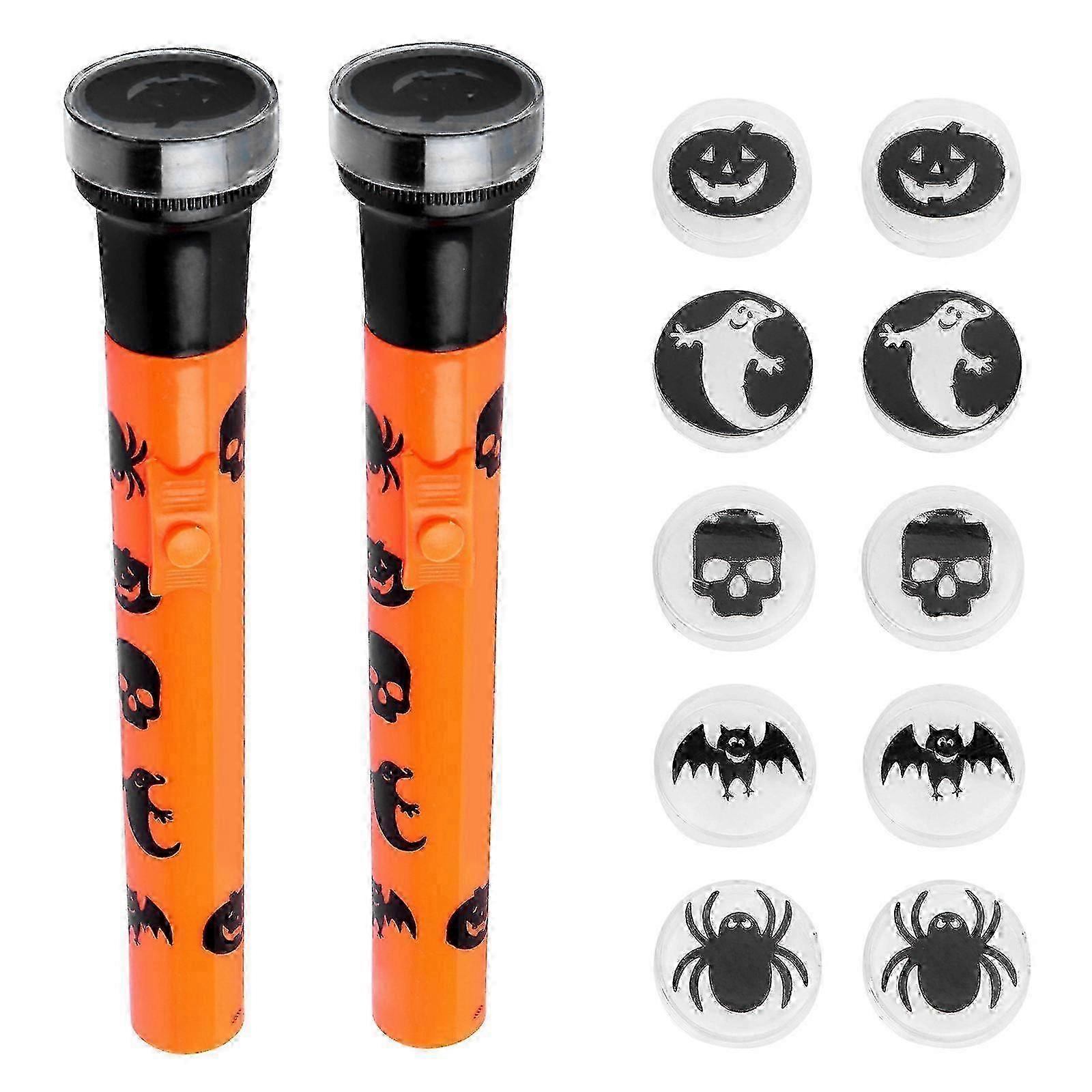 Scary flashlight for haunted house 2 sets Halloween projector lamp