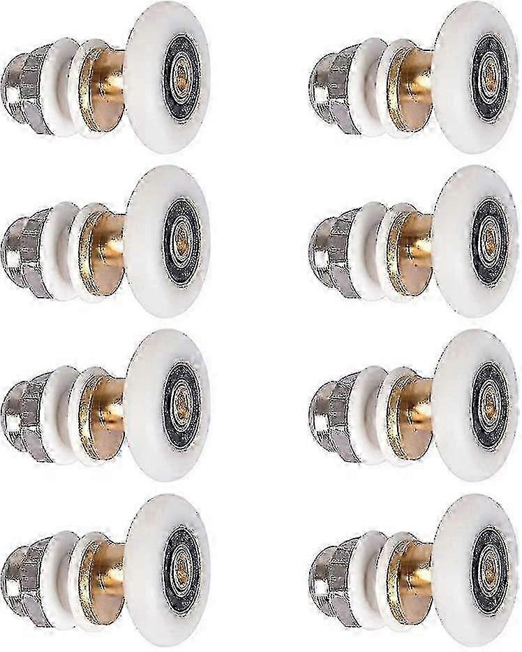 8PCS Shower Door Roller Wheels for Sliding Door Replacement, 27mm Compatible Casters